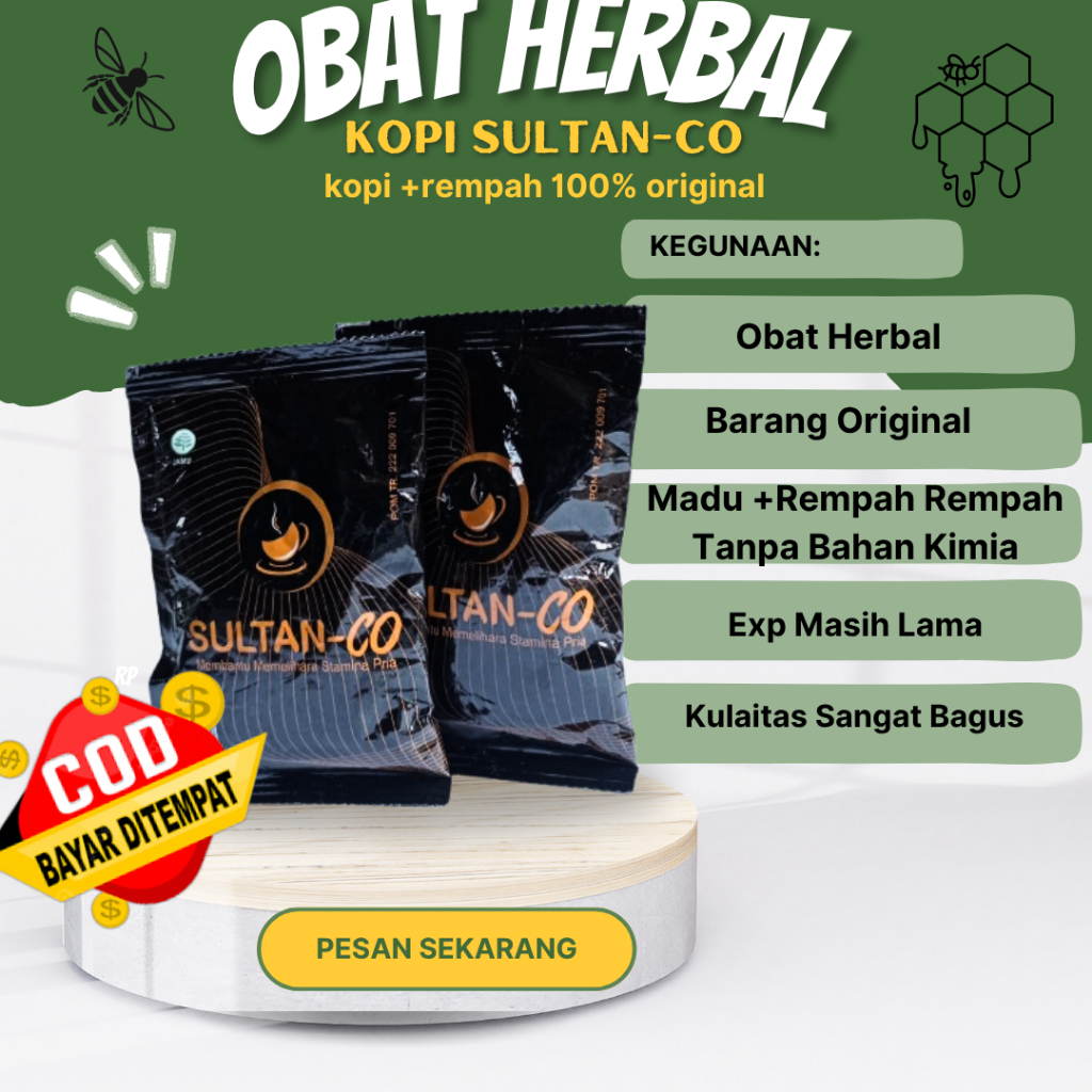 

Sultan-Co Kopi Sultan Kopi Herbal Stamina Pria Obat Herbal Kopi Bapak Termurah COD Promil