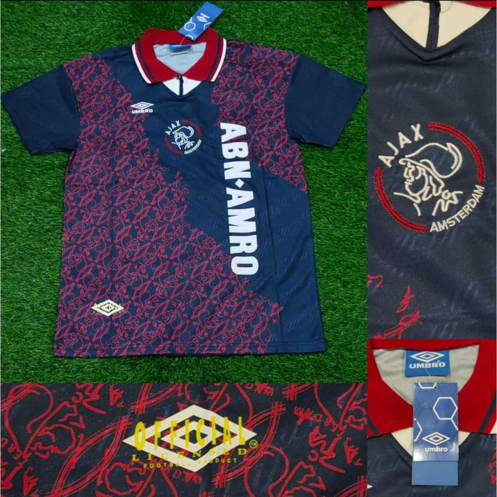JERSEY BOLA AJAX AWAY 1995/1996 GRADE ORI HIGH QUALITY JUMBO XXL 2XL