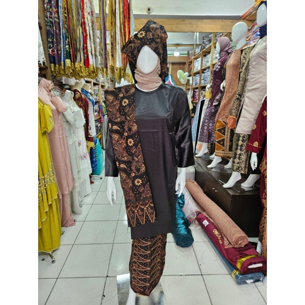 kain sarung batik bundo kanduang 3 in 1(kain rok, selendang, tikuluak kepala)