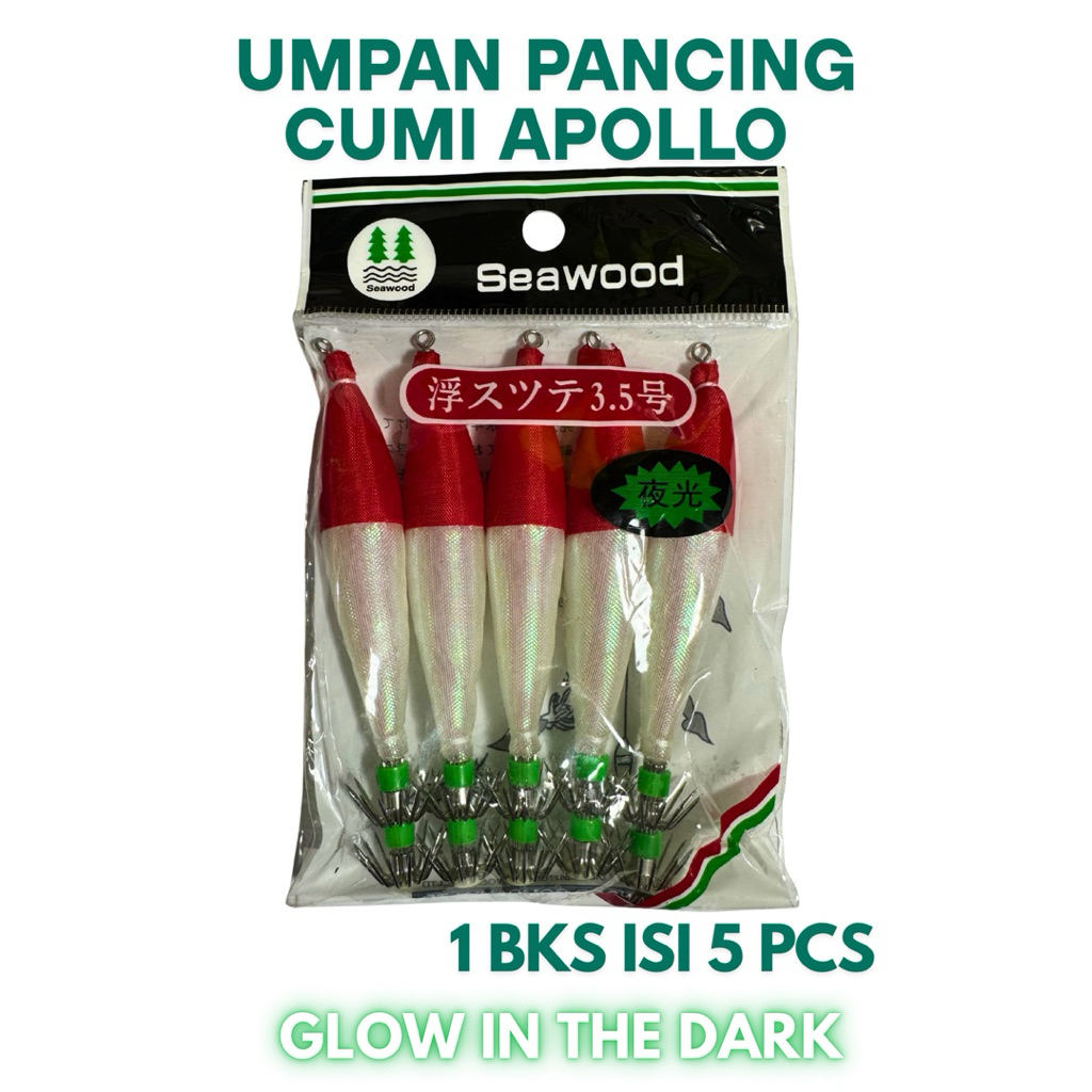 Umpan Pancing Cumi Apollo Model Mengkilap Glow In The Dark