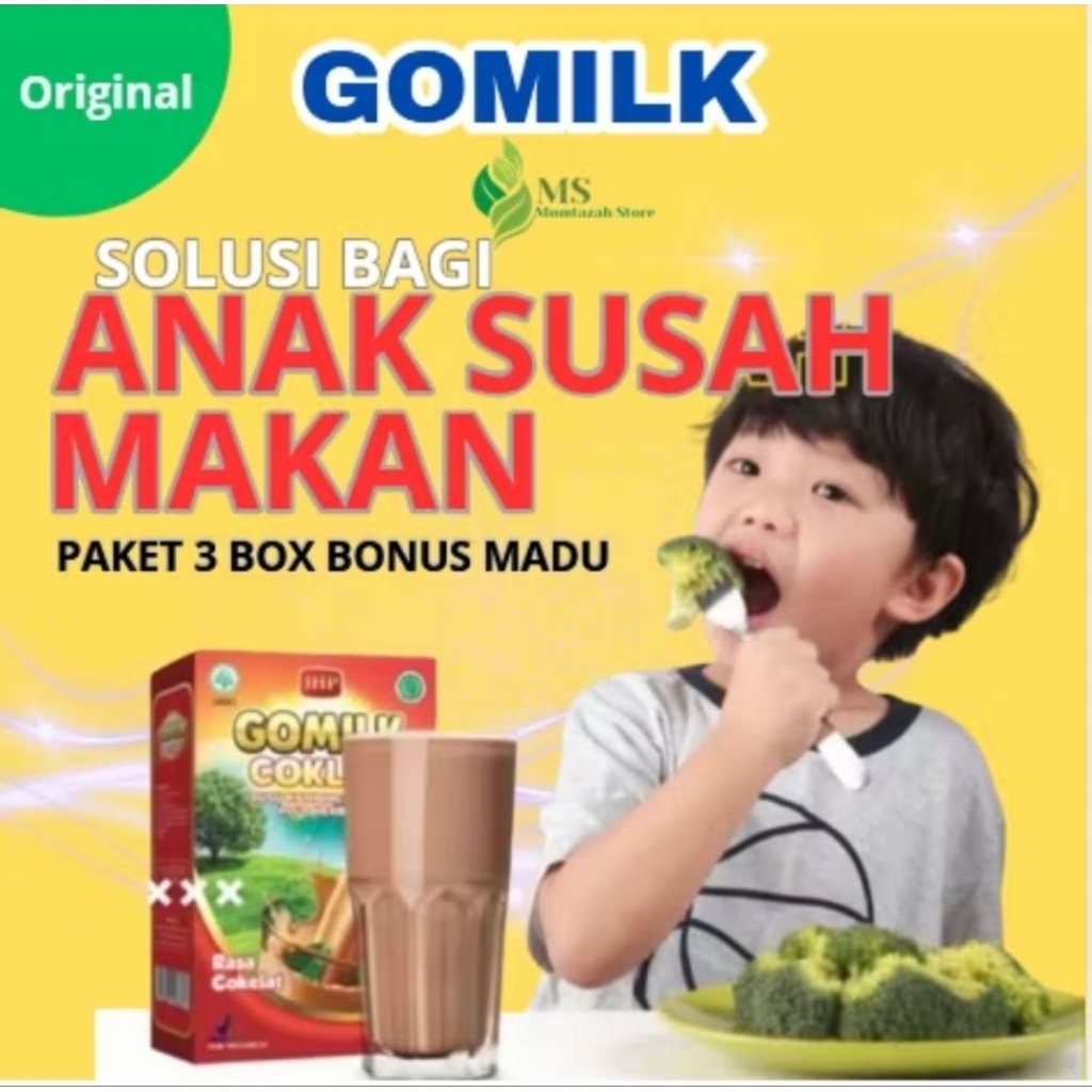 

Gomilk Susu Etawa Plus Herbal netto 200 gram untuk Susah Makan jadi lahap Makan