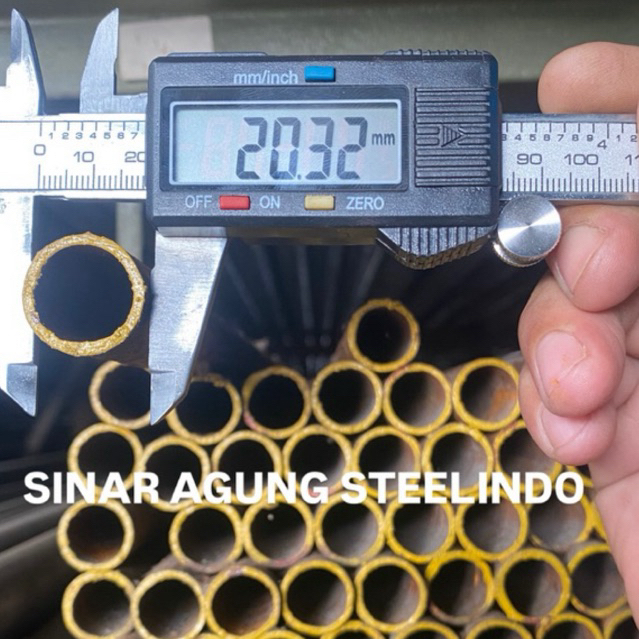 Pipa Hitam 1/2 inch x 1,3mm x 6m Besi Pipa Hitam 1/2 inci tebal 1,3mm panjang 6m