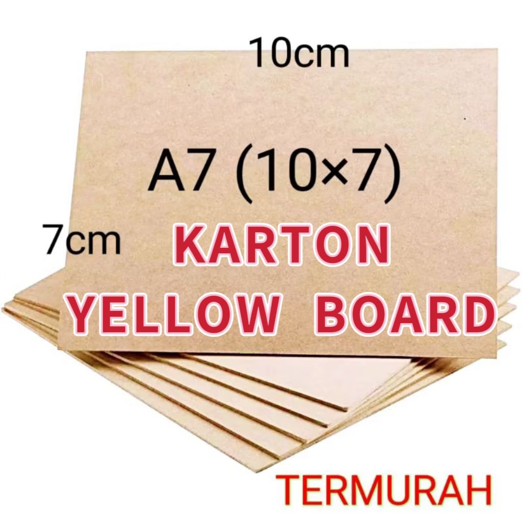 

Karton board yellow board ukuran A7 No 30