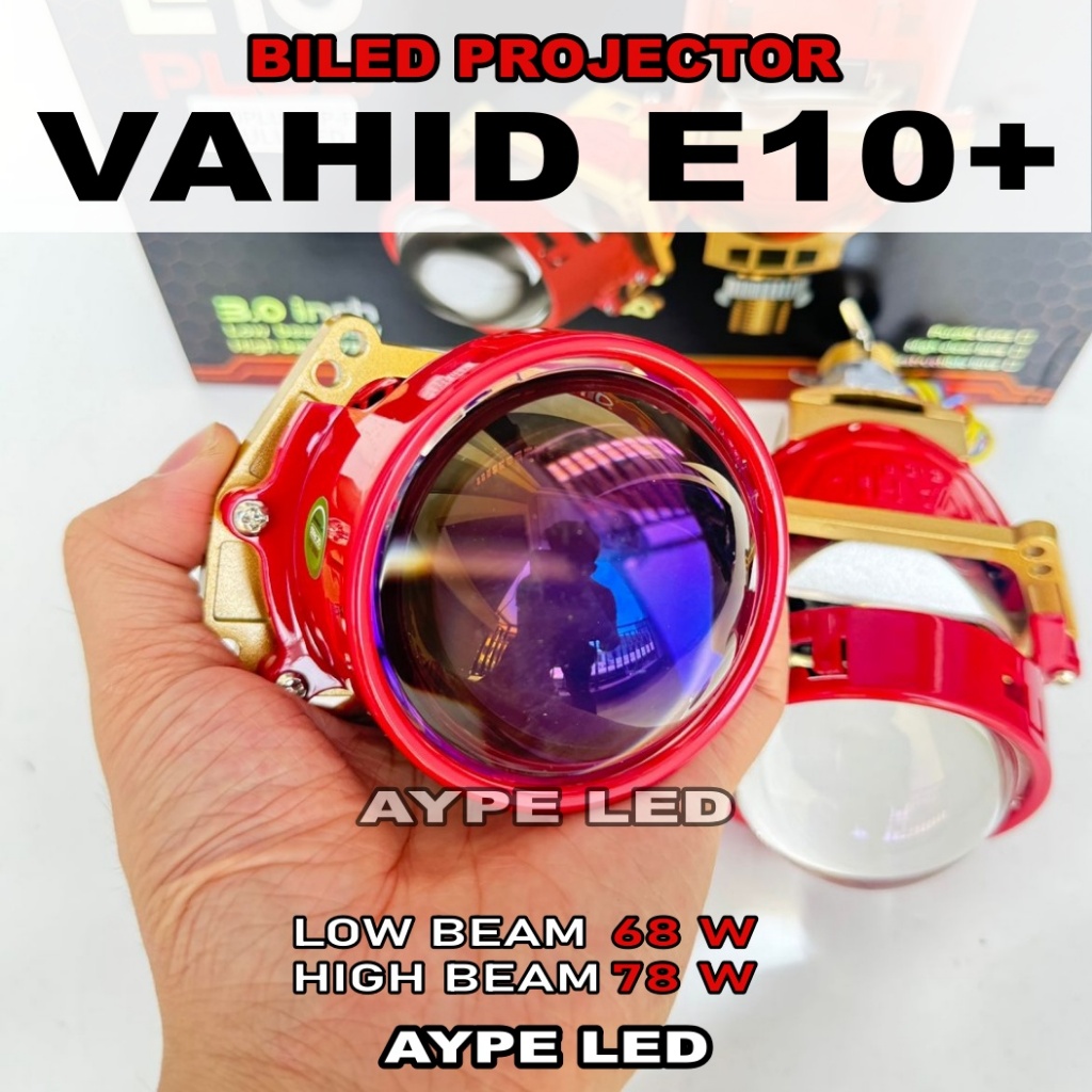 Bilens Biled Projector Vahid E10+ Plus 3 inch Purple Premium Lens Biled Vahid E10 68 WATT Premium