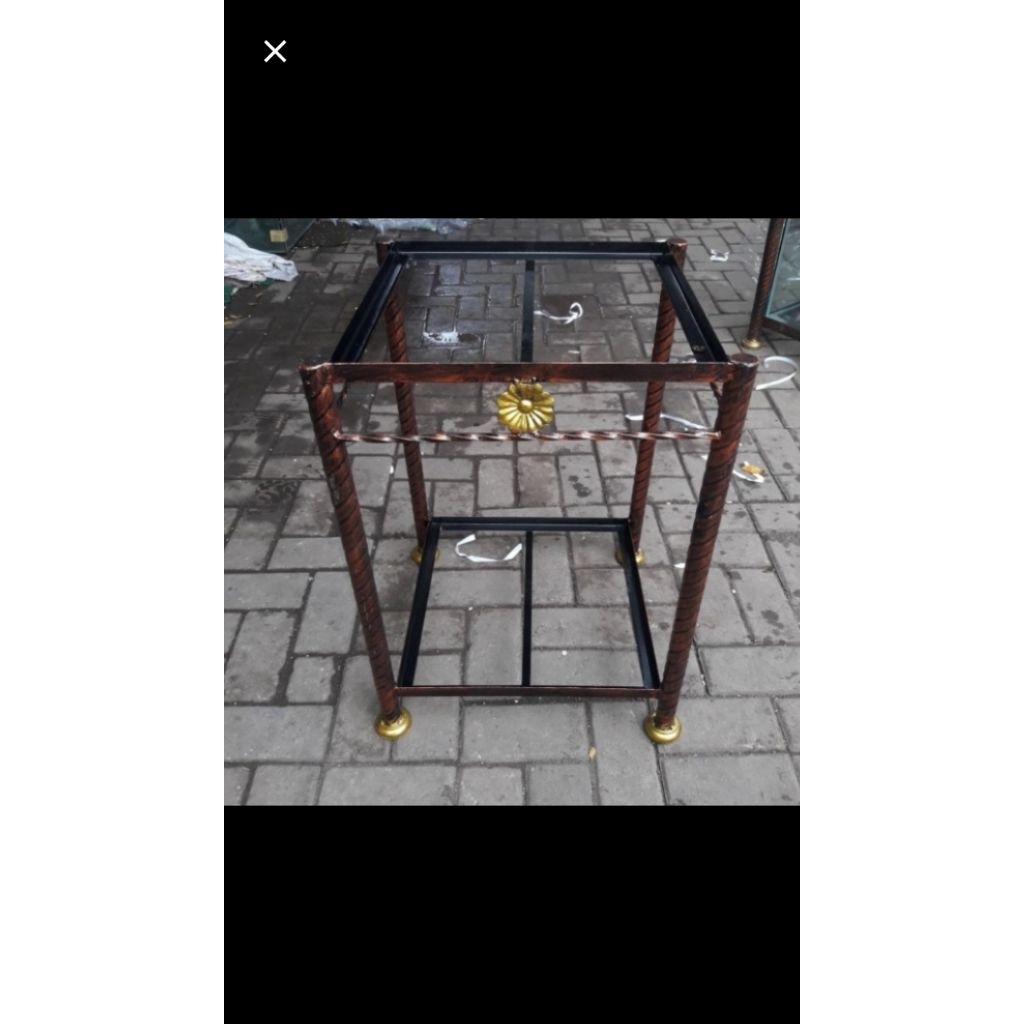 rak aquarium 40x40x65 besi siku tiang holo