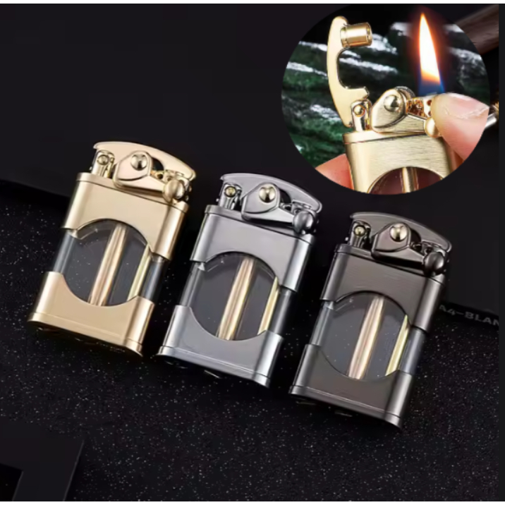 Korek Api Minyak Roda Classic Vintage Transparan Lighter Unik - Zorro 660