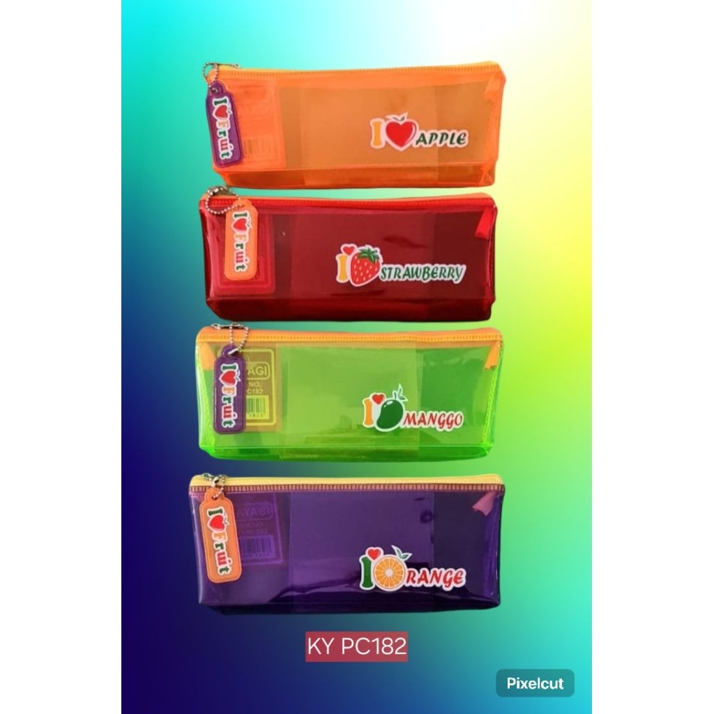 

PENCIL CASE / DUSGRIP / TEMPAT PENSIL TRANSPARAN KAYAGI FRUIT & ANIMAL / 1PCS