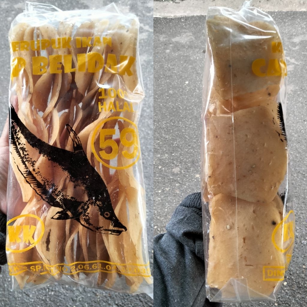 

Kerupuk Ikan Cap BELIDAK 59 / Krupuk Ikan Pipih / Kerupuk Ikan Belida 59 / Kerupuk Ikan Asli Kalimantan / Krupuk Mentah / Oleh Oleh Khas Pontianak