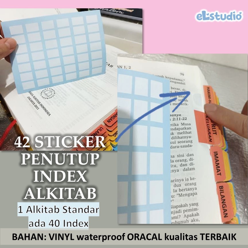 

42 atau 26 Stiker Penutup Index Alkitab
