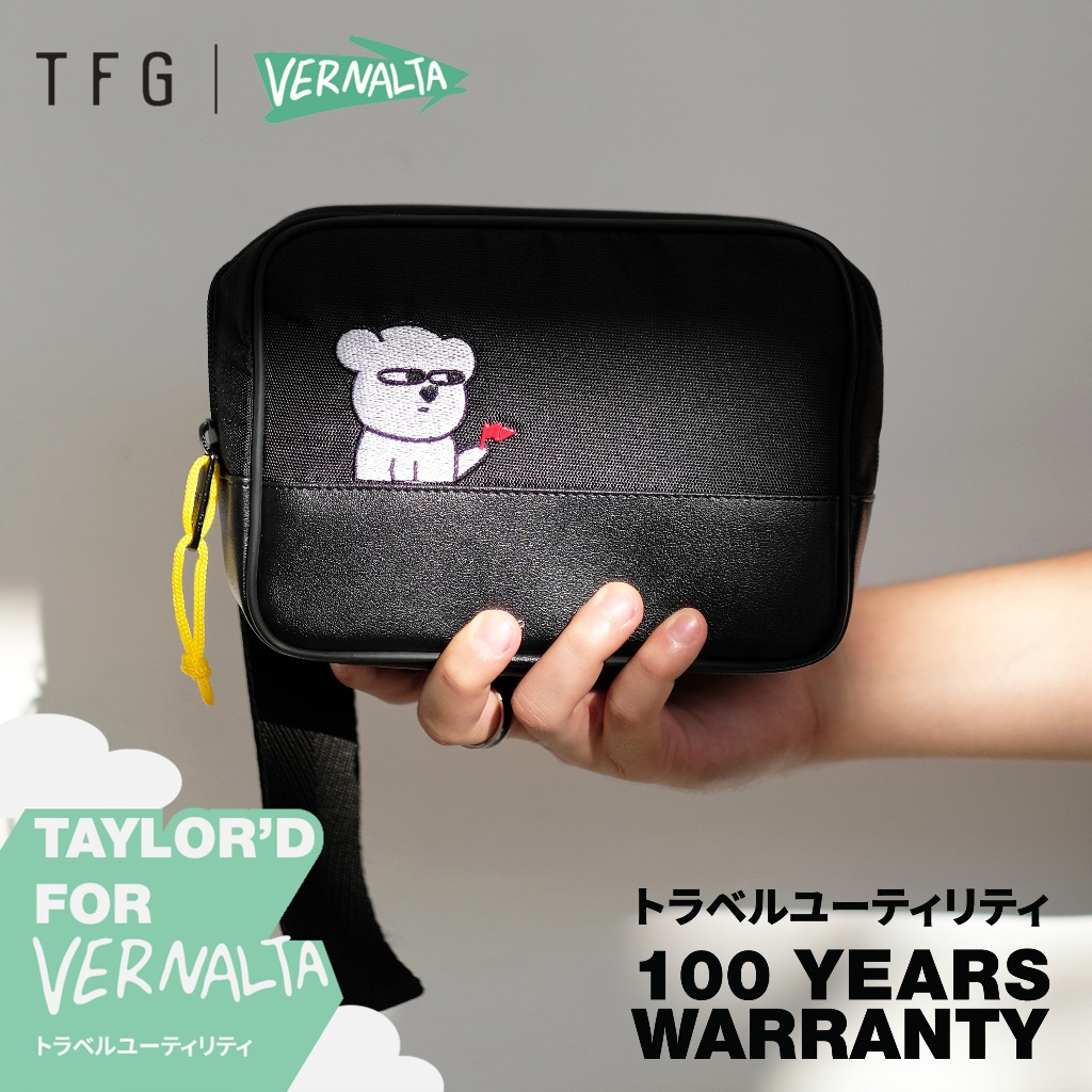 TFG HAND BAG TAS WANITA TAS PRIA POUCH AMSTERDAM 425 BLACK TFG X VERNALTA