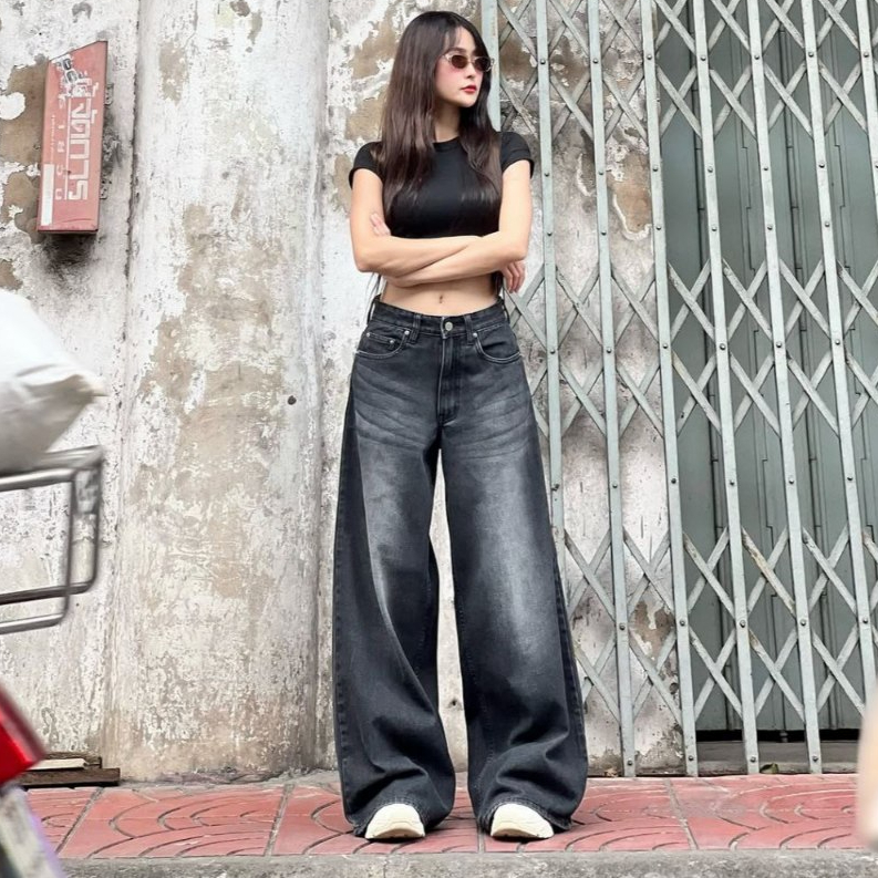 CELANA JEANS WANITA LOOSE HIGH WAIST KEKINIAN TREND 2025 //CELANA JEANS KULOT//CELANA JEANS WANITA//