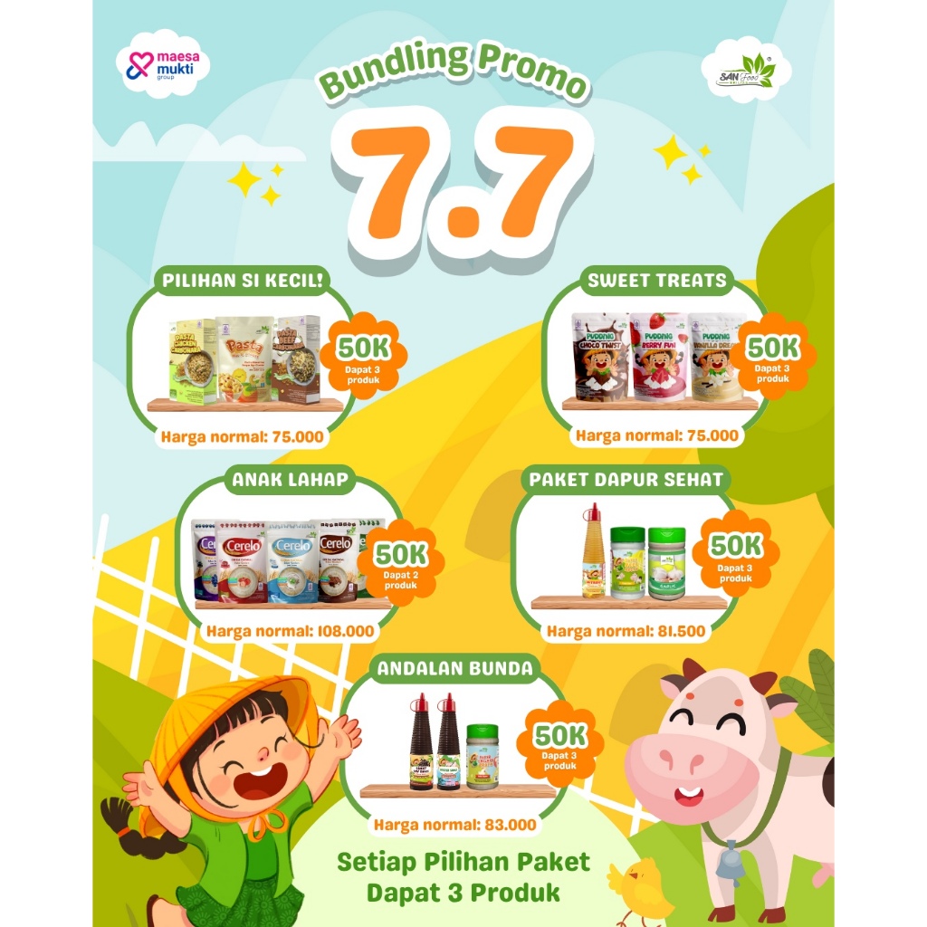 

PROMO SPESIAL BUNDLING 77 (Setiap Pilihan Paket Dapat 3 Produk)