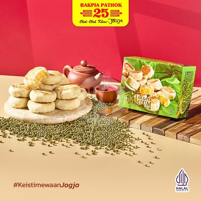 

Bakpia Pathok 25 Kacang Hijau - Bakpia Basah Ori isi 15 Free Vakum Khas Jogja