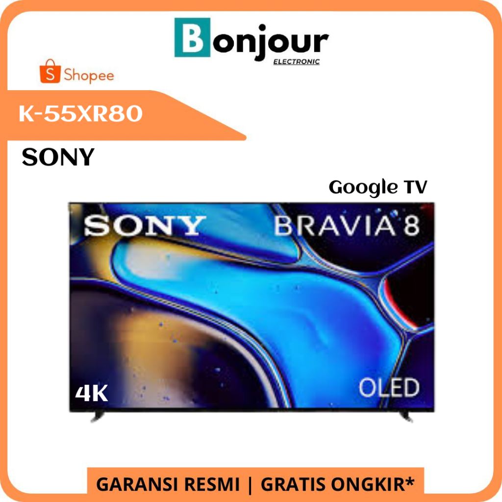 TV OLED Sony 55 Inch BRAVIA 8 K-55XR80 Google TV 55 Inci Sony 4K HDR 55XR80