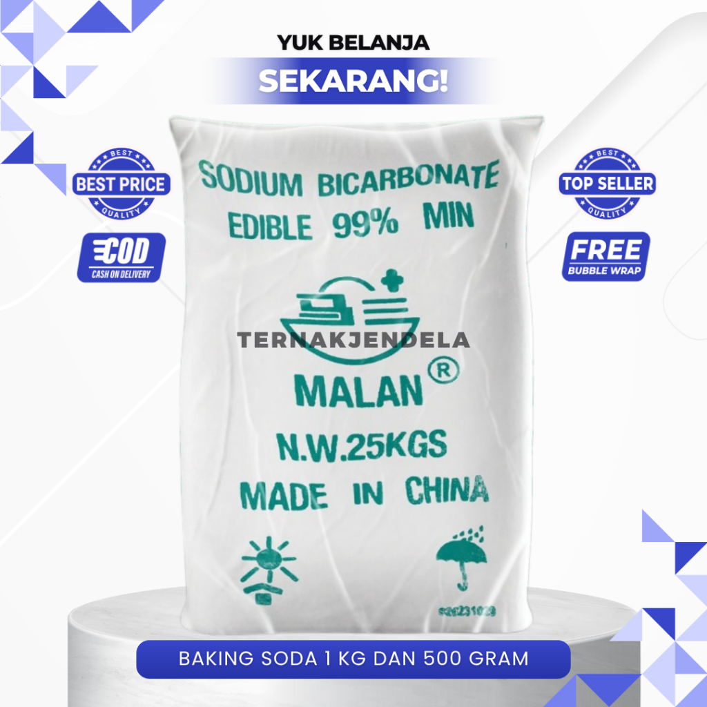 

BAKING SODA 1 Kg dan 500 gram - SODA KUE 1 Kg dan 500 gram - SODIUM BICARBONATE 1 Kg dan 500 gram Food Grade SOBI