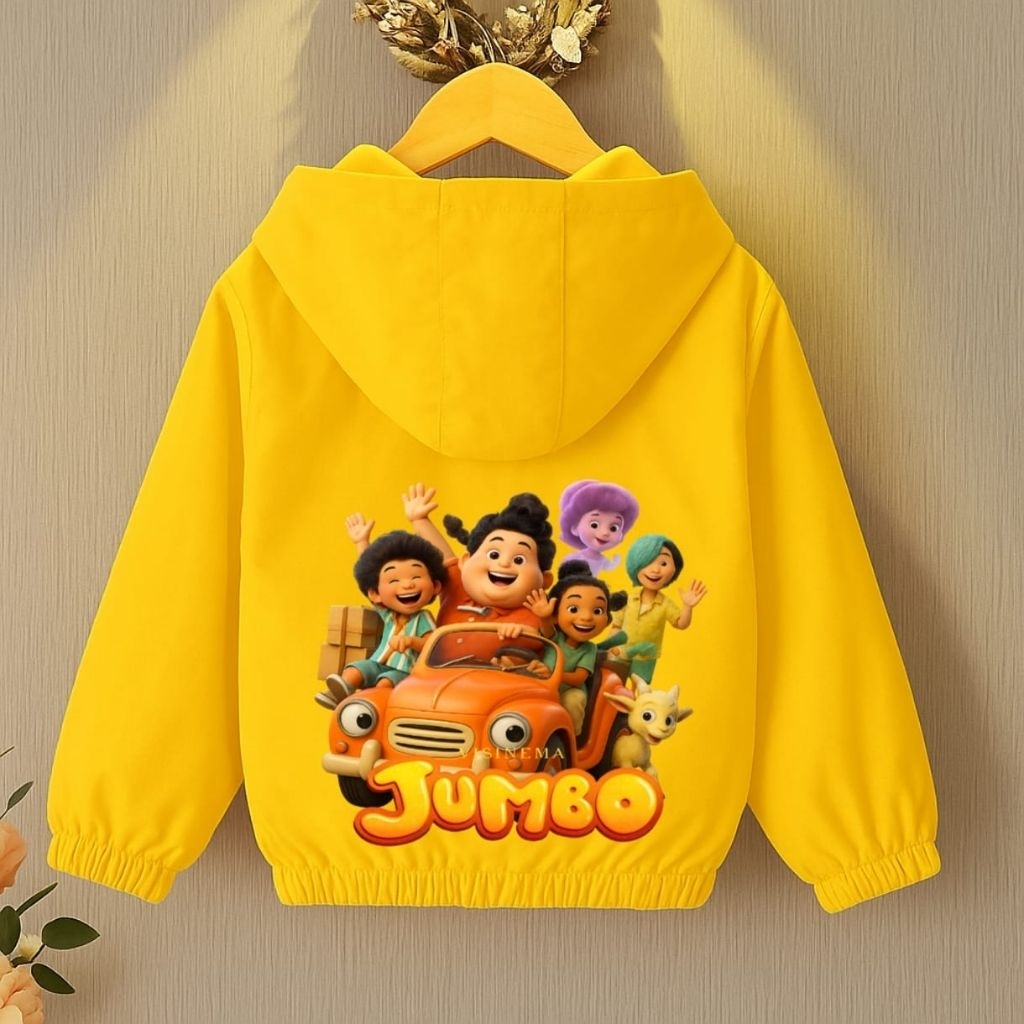 JAKET ANAK PEREMPUAN DAN LAKI LAKI JAKET HOODIE TERBARU BERGAMBAR JUMBO BAHAN PARASUT BUAT UKURAN 1-