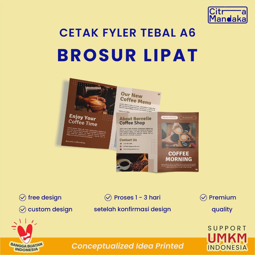 

Print Brosur Lipat A6 | Cetak Leaflet Art Carton