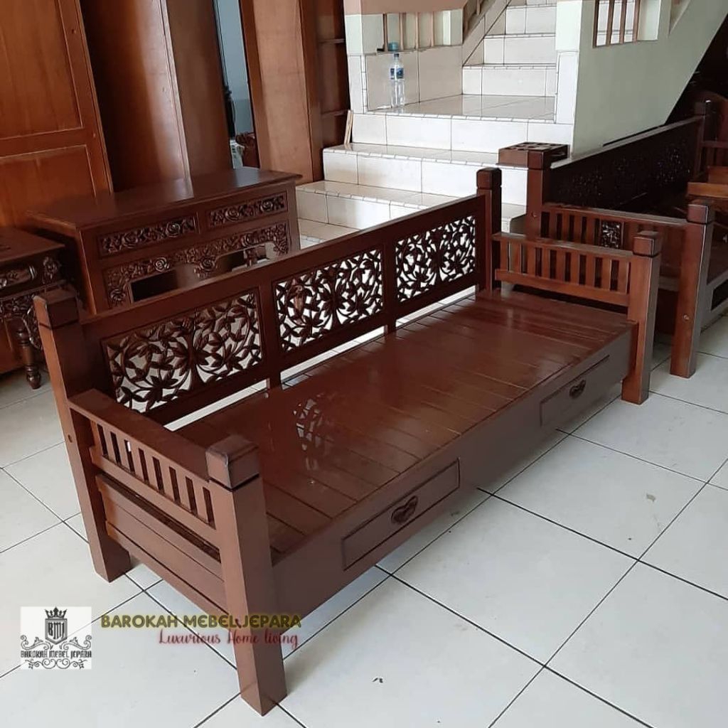 bale bale kayu jati jepara bangku single jati bangku santai bangku teras outdoor