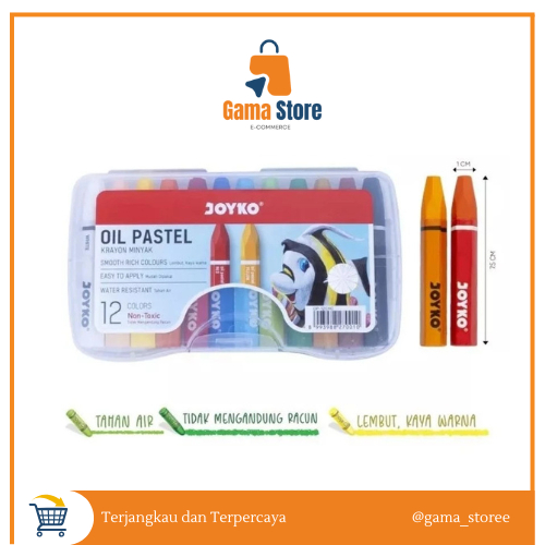 

Krayon Joyko 12Warna/Oil Pastel Non-Toxic