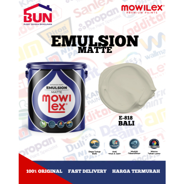 Mowilex Emulsion Cat Tembok Interior 20 Liter - BALI (TINTING)
