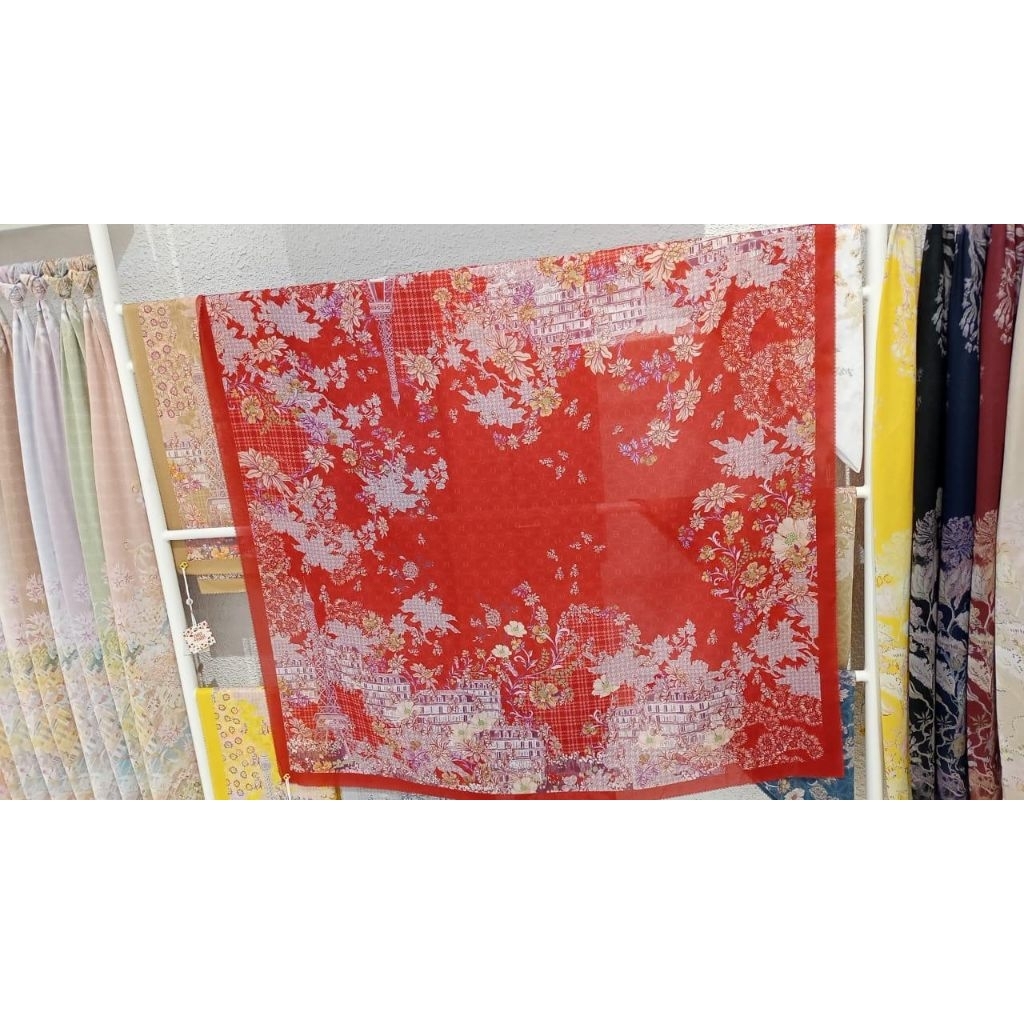 as is item baru tanpa boks size XL Pomme seri Parisian Buttonscarves baru dan siap kirim