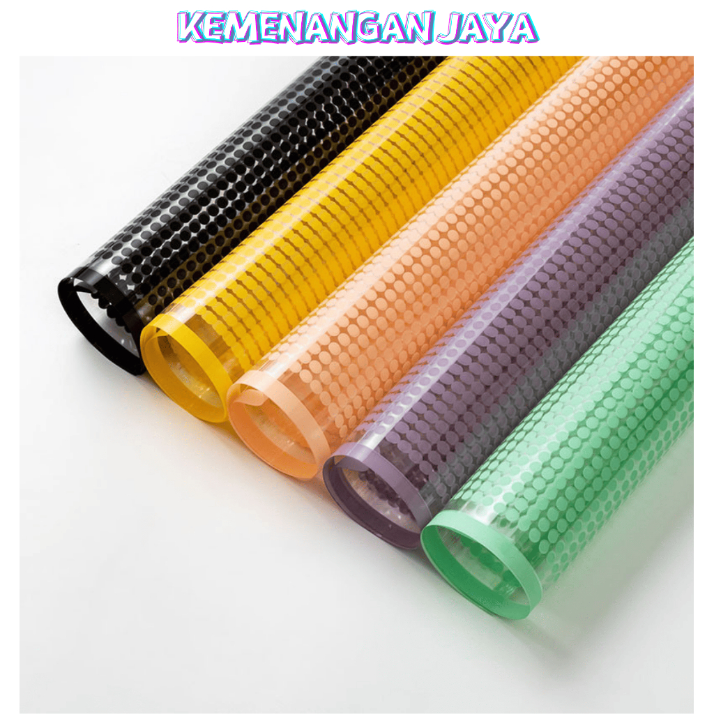

Isi 20 LEMBAR Kertas Buket Bunga Polkadot Transparan List Flower Wrapping Cellophane Florist KB015