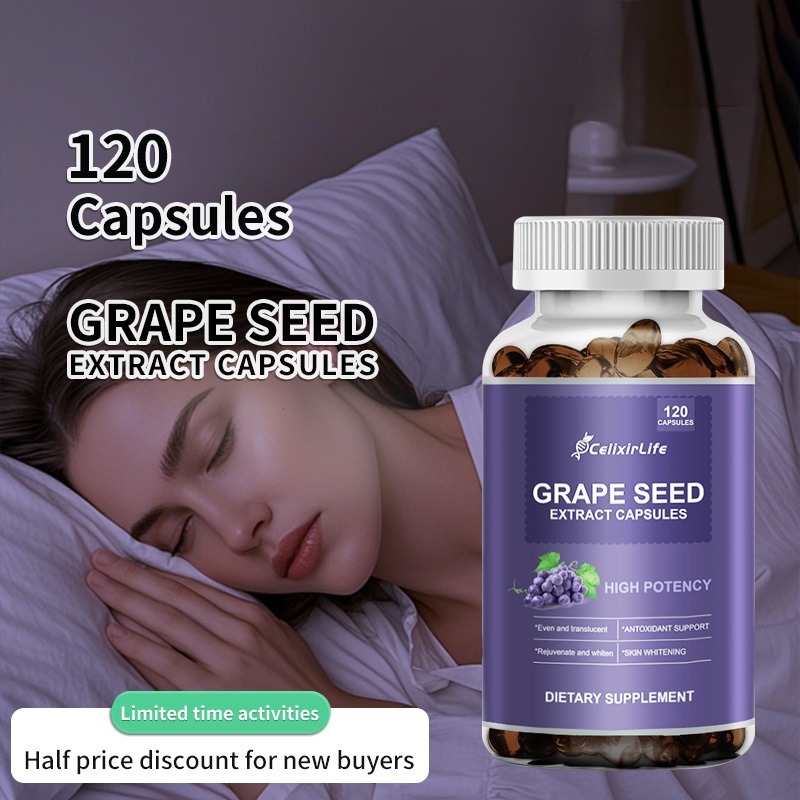Grape Seed Extract Capsules  Strength for Antioxidant Support Skin Whitening Immune Health Liver Fun