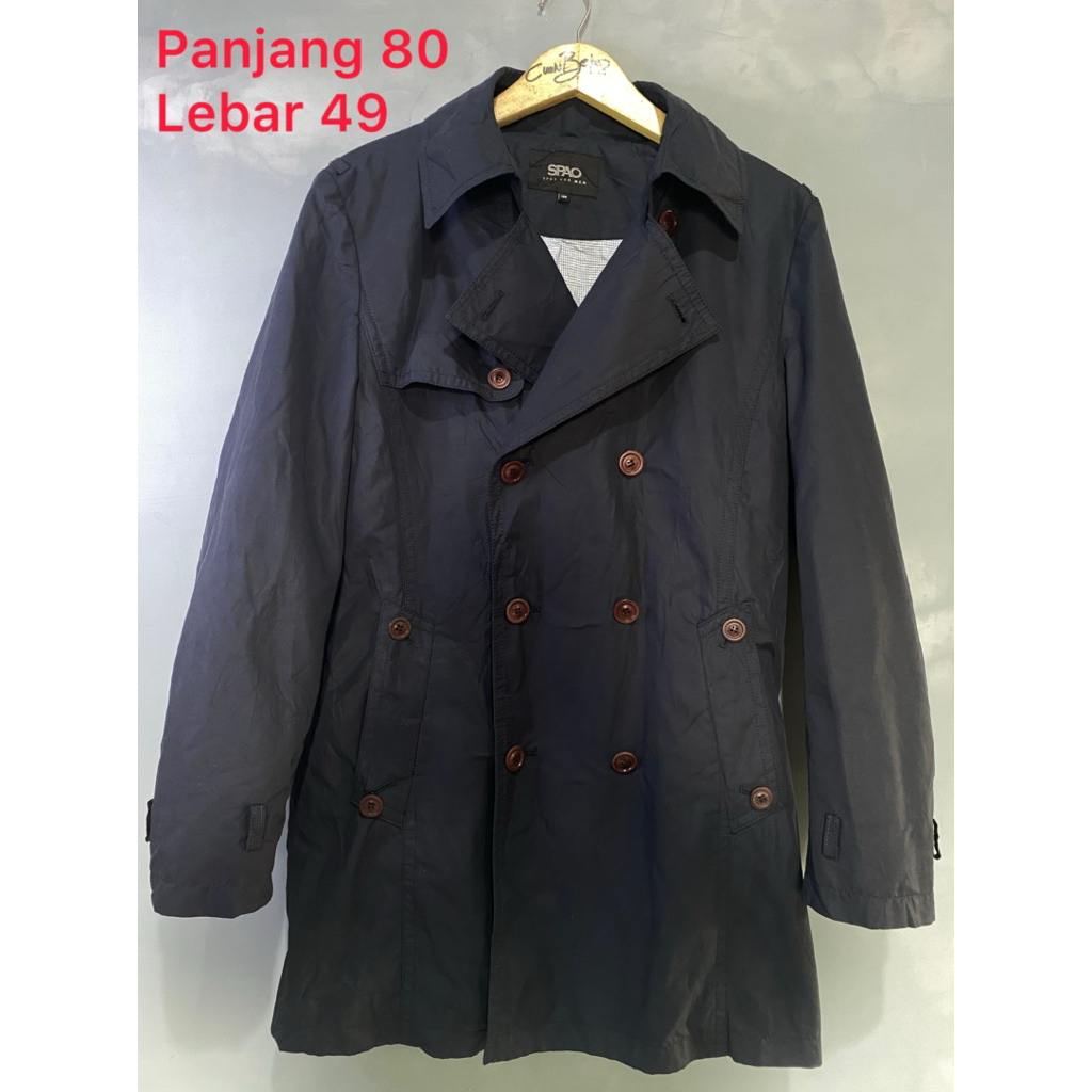 coat cowok spao jas dobel kancing outer second