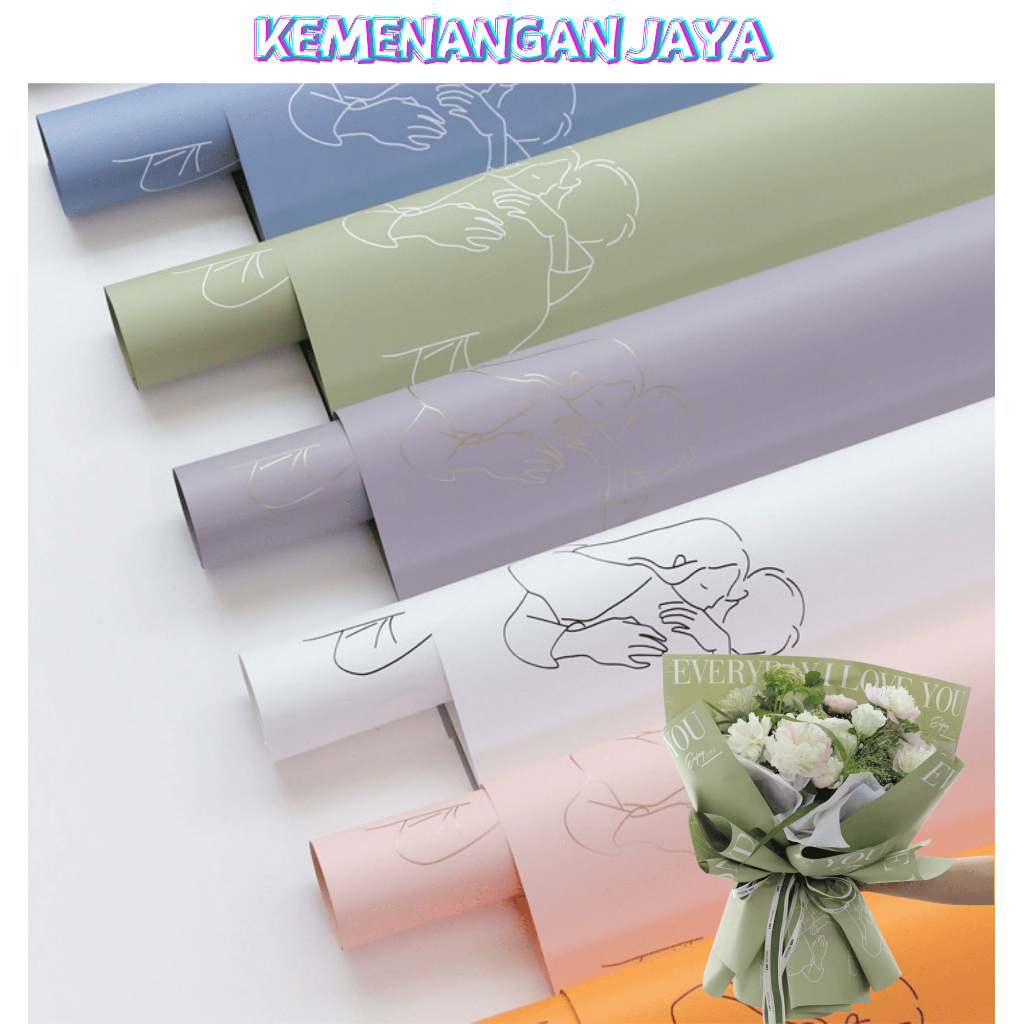 

Kertas Buket Bunga Valantine Flower Wrapping Paper Florist Cellophane Bouquet Waterproof KB030