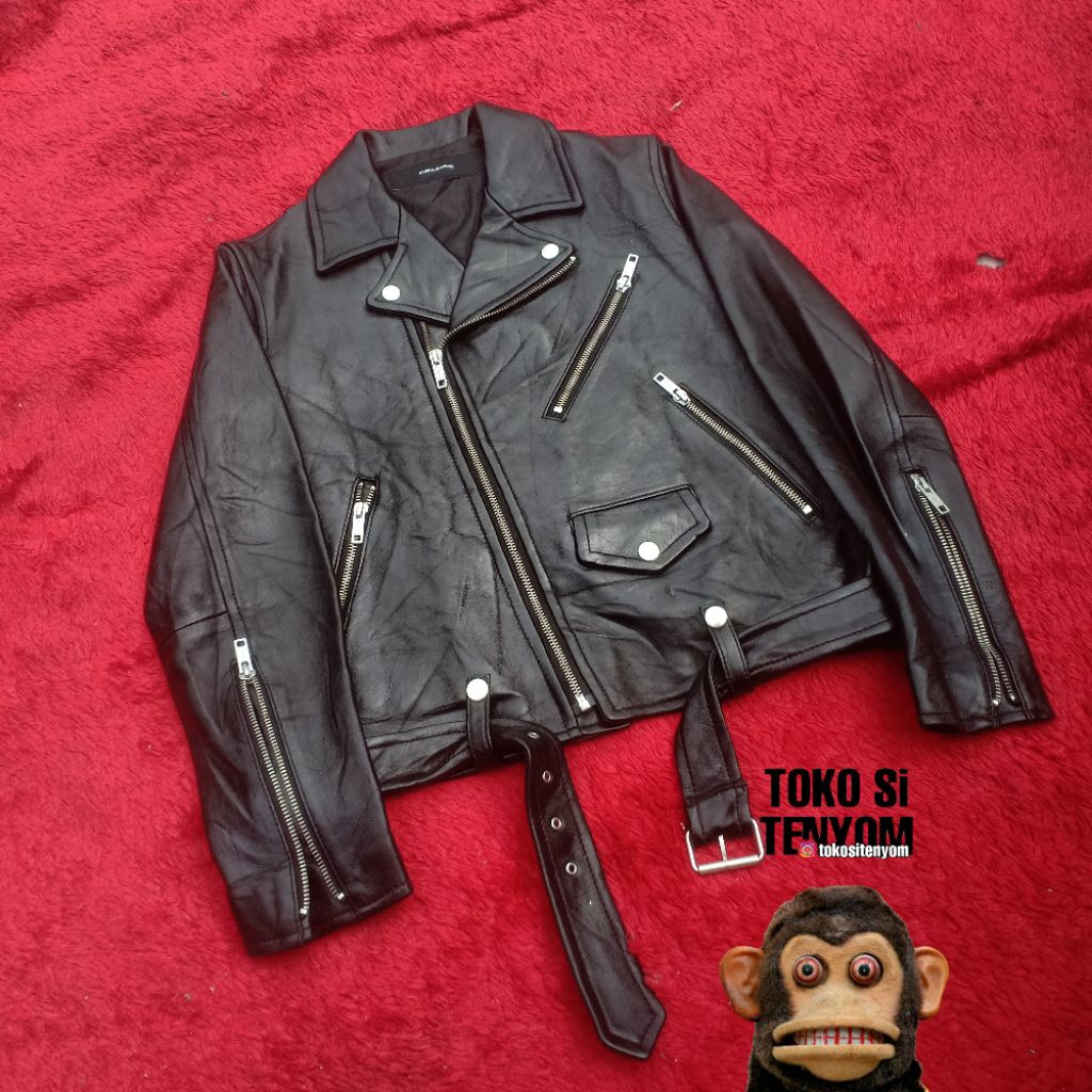 Jaket kulit ramones asli brand journal standard SIZE S fit M