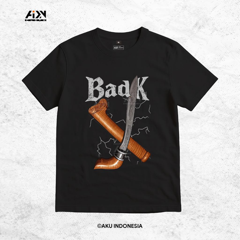 AIDN CLOTH - Baju Kaos Bugis Badik - Baju Bugis - Premium Cotton Combed 24s - Tebal Lembut - Kaos Hi