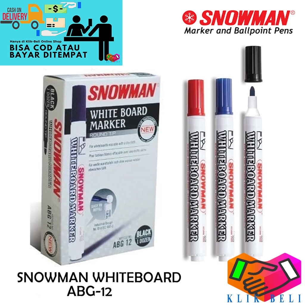 

Spidol Papan Tulis Snowman ABG-12 Whiteboard Marker