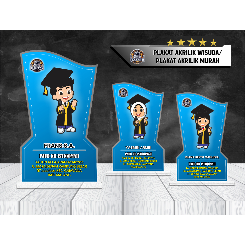 PLAKAT AKRILIK WISUDA / PLAKAT AKRILIK MURAH / AKRILIK COSTEM