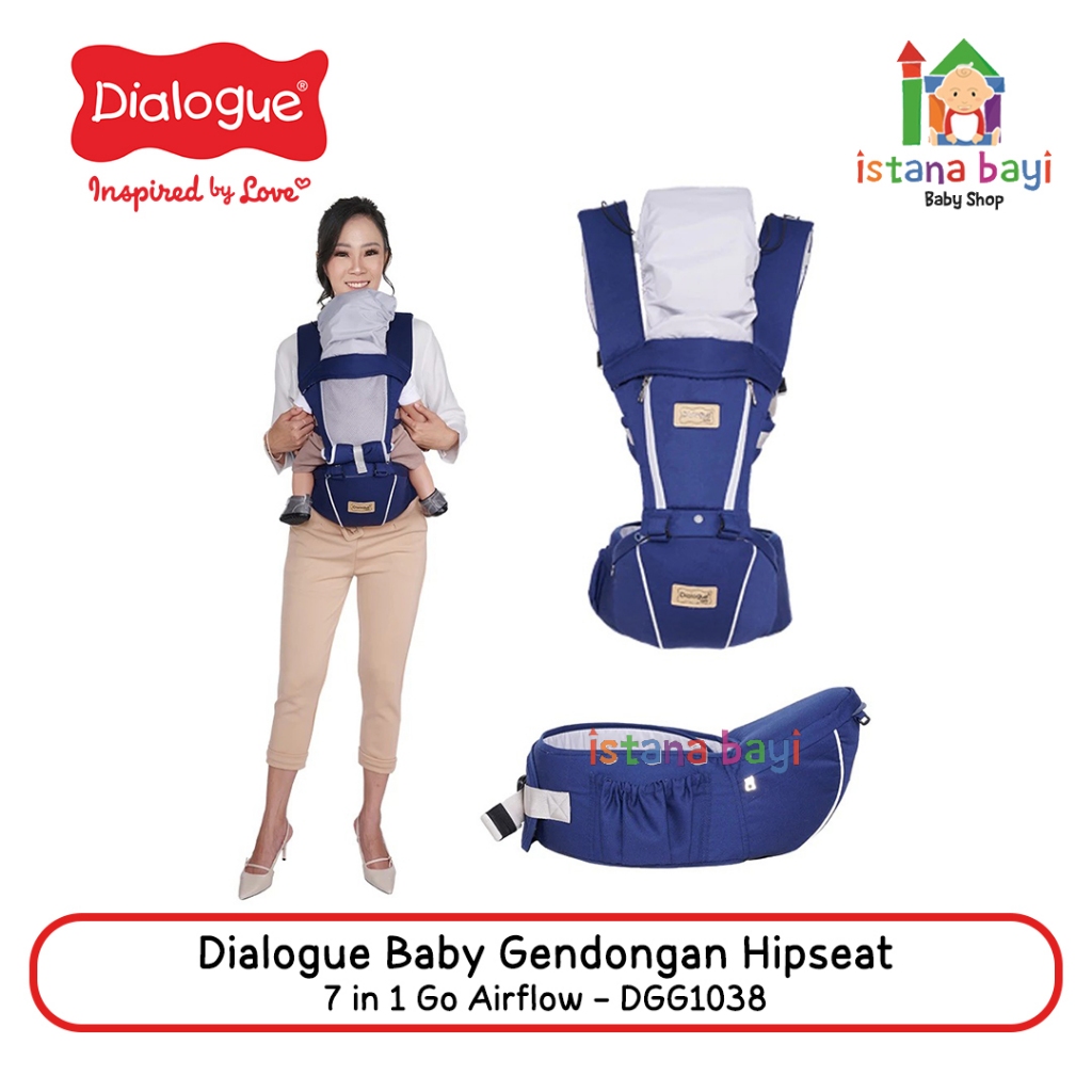 Dialogue Baby Hipseat Airflow 7in1 Moonlight Series DGG1035/DGG1034 - Gendongan Bayi