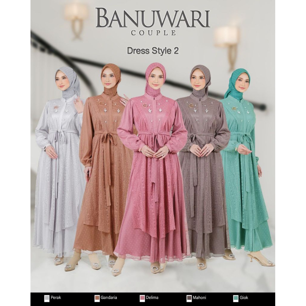 BANUWARI DRESS BY ADEN HIJAB | GAMIS ADEN ORIGINAL | GAMIS BRUKAT PREMIUM