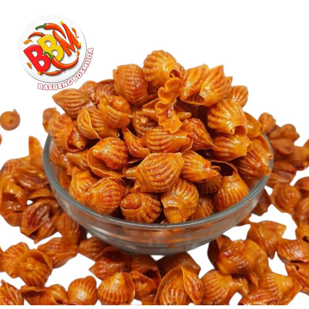 

Cemilan Viral Kekinian Makroni Keong / Makroni Kerang Pedas Bumbu Melimpah/Sebring BIKIN KETAGIHAN
