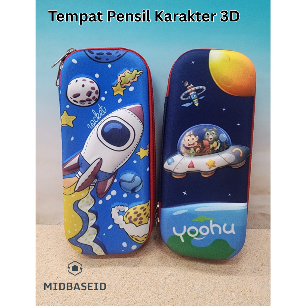 

[Midbase] BB7 - Tempat Pensil Karakter 3D EVA Kotak Pensil Pulpen Anak Laki-Laki Perempuan Waterproof