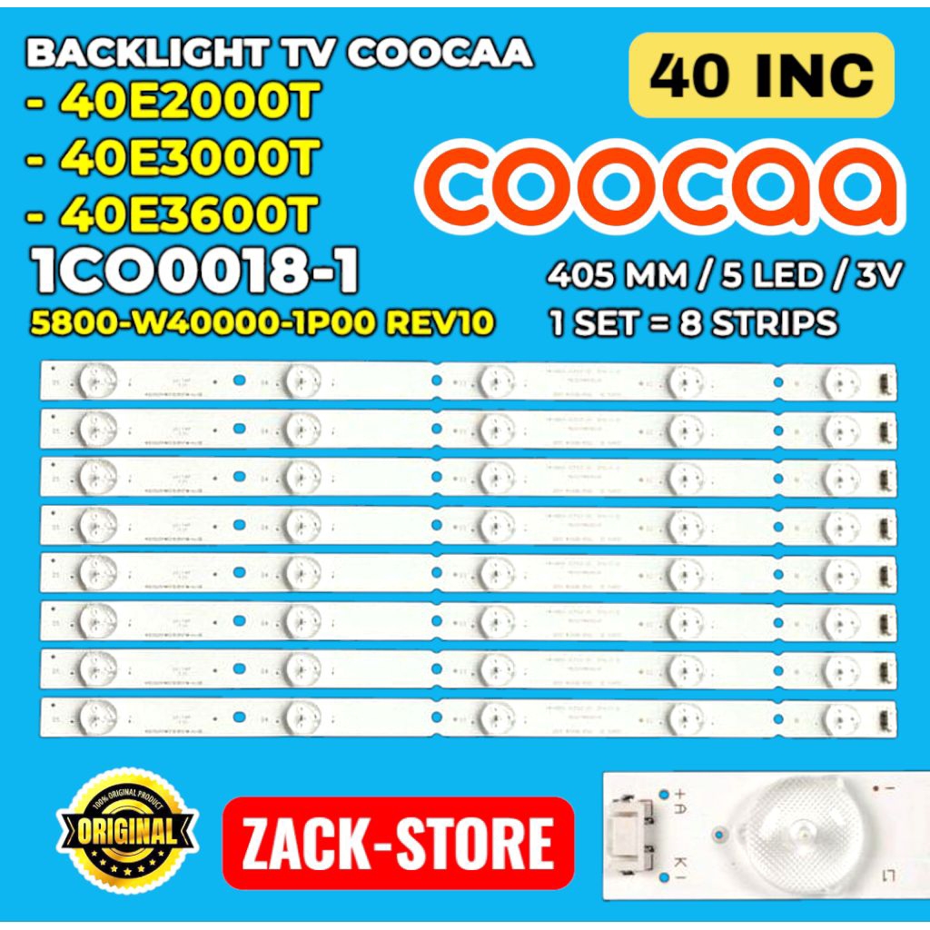 BACKLIGHT TV COOCAA 40 INC 40E3600T 40E2000T 40E3000T