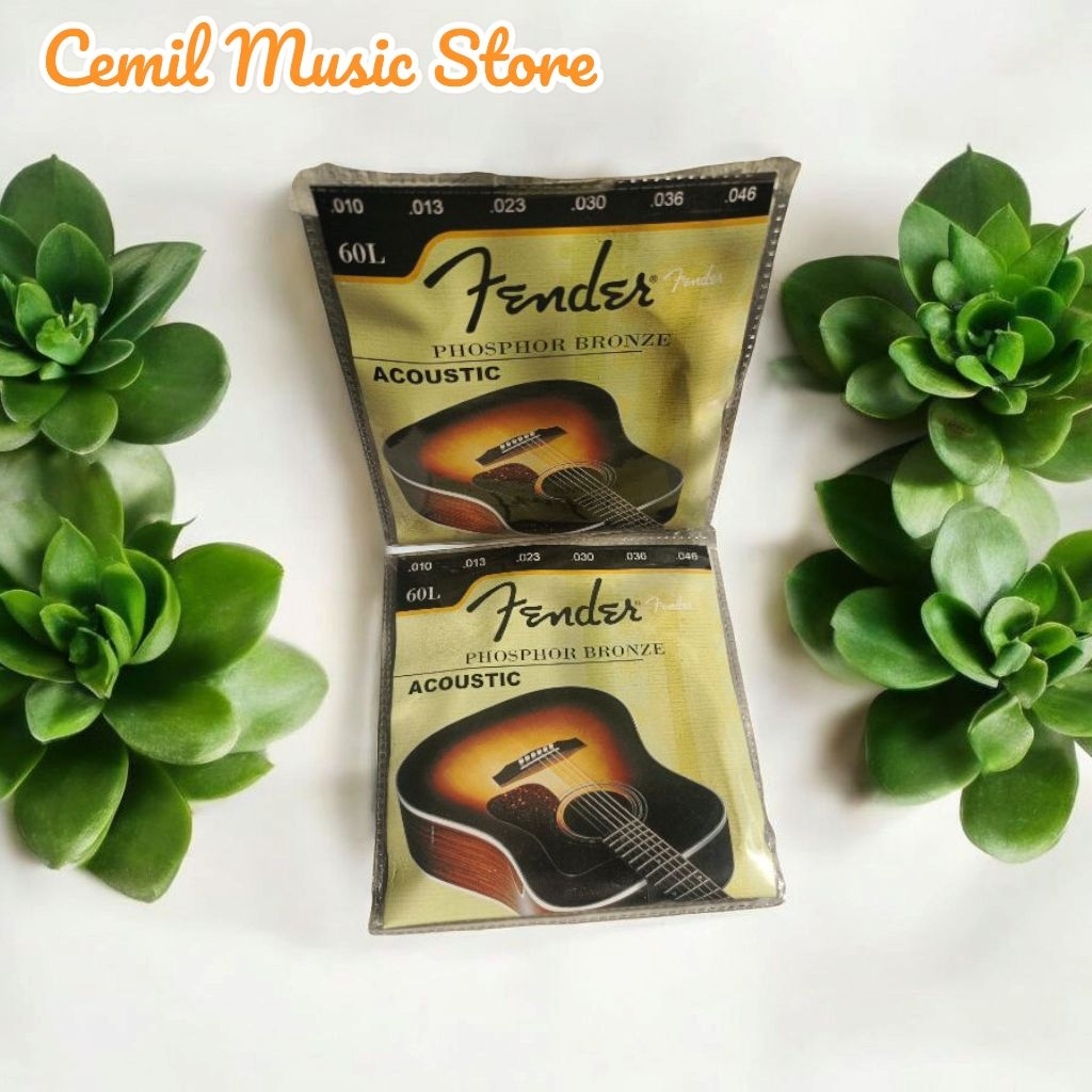 Senar Gitar Fender Akustik 010 original Senar Gitar Fender Acoustic 010 Bonus pick