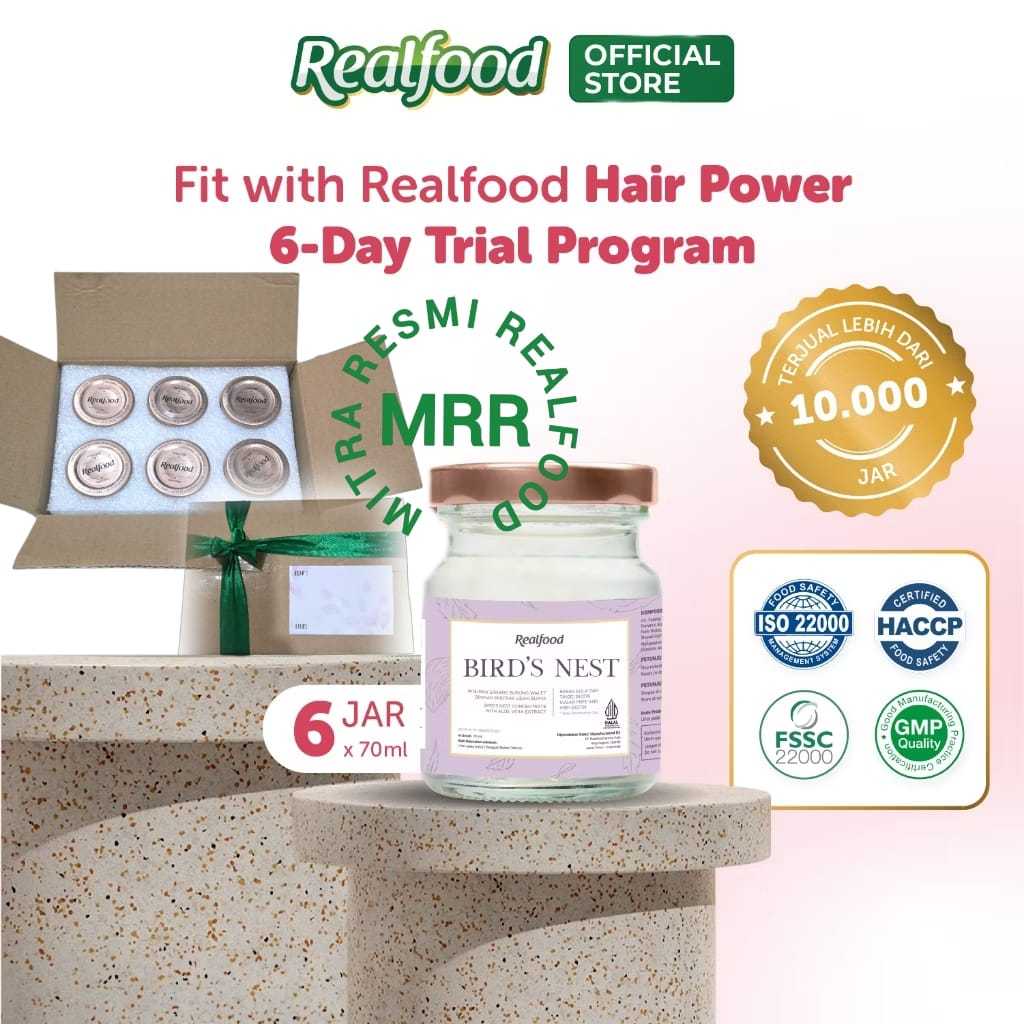 

Realfood Hair Power 6 Botol Box Polos ( Minuman Sarang Burung Walet ) MRR