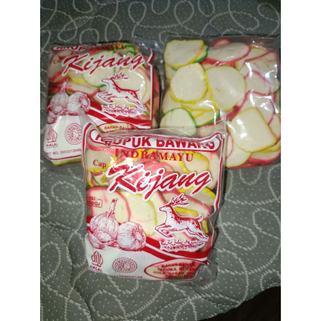 

Krupuk bawang warna Cap kijang Khas indramayu 200 gram