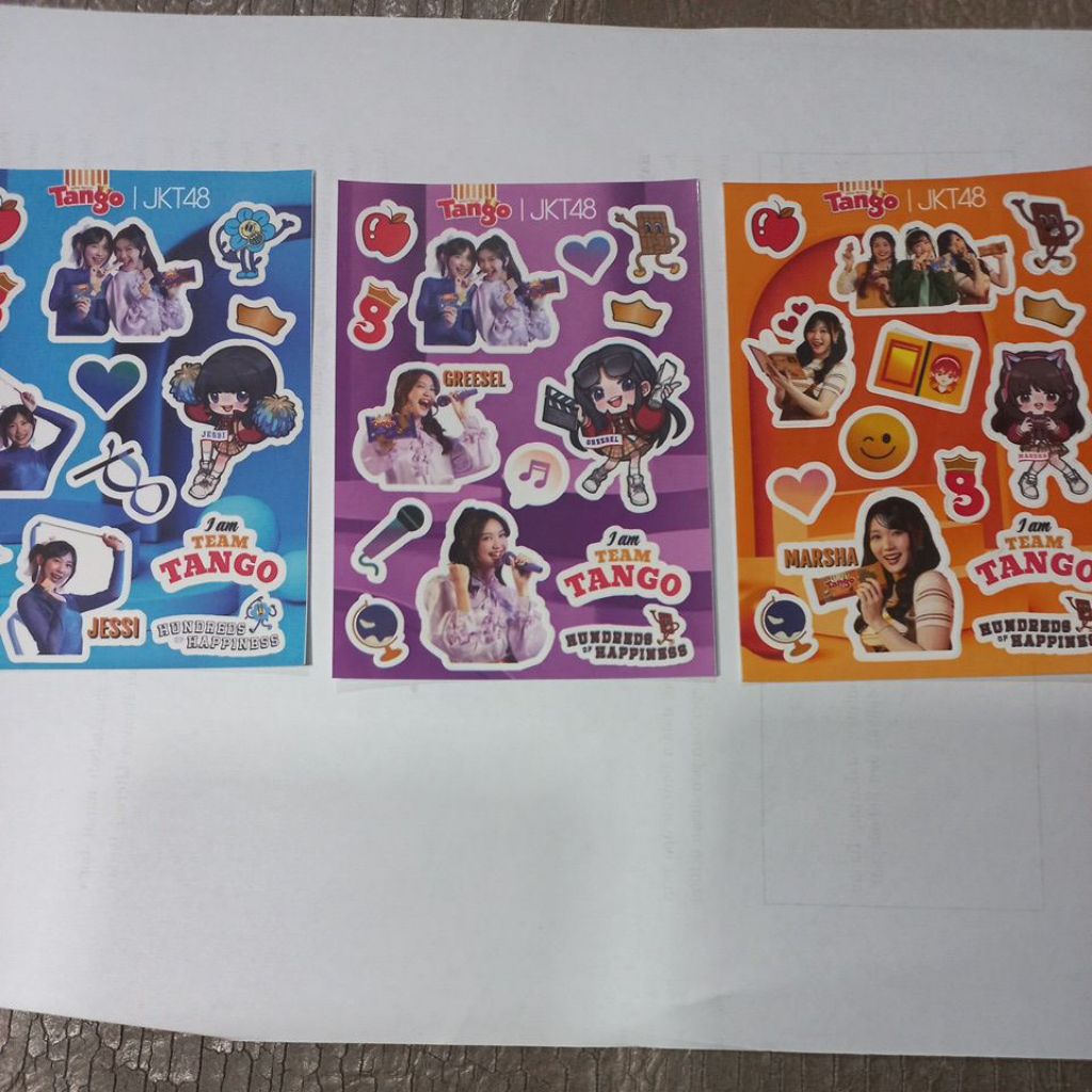 

stiker tango x JKT48 versi baru harga per satu pcs