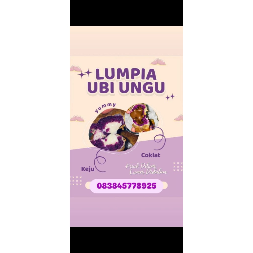 

lumpia ubi ungu isi coklat/keju