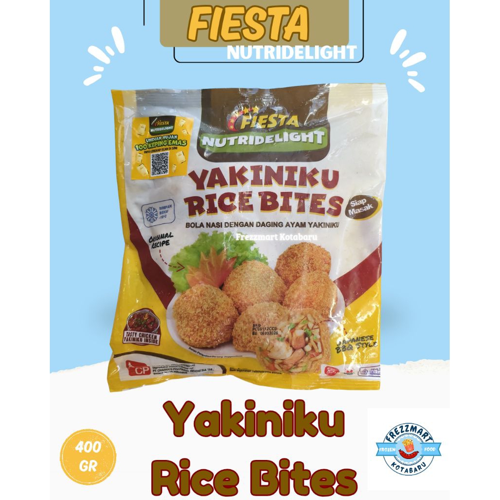 

FIESTA YAKINIKU RICE BITES 400 Gr Frezzmart Kotabaru