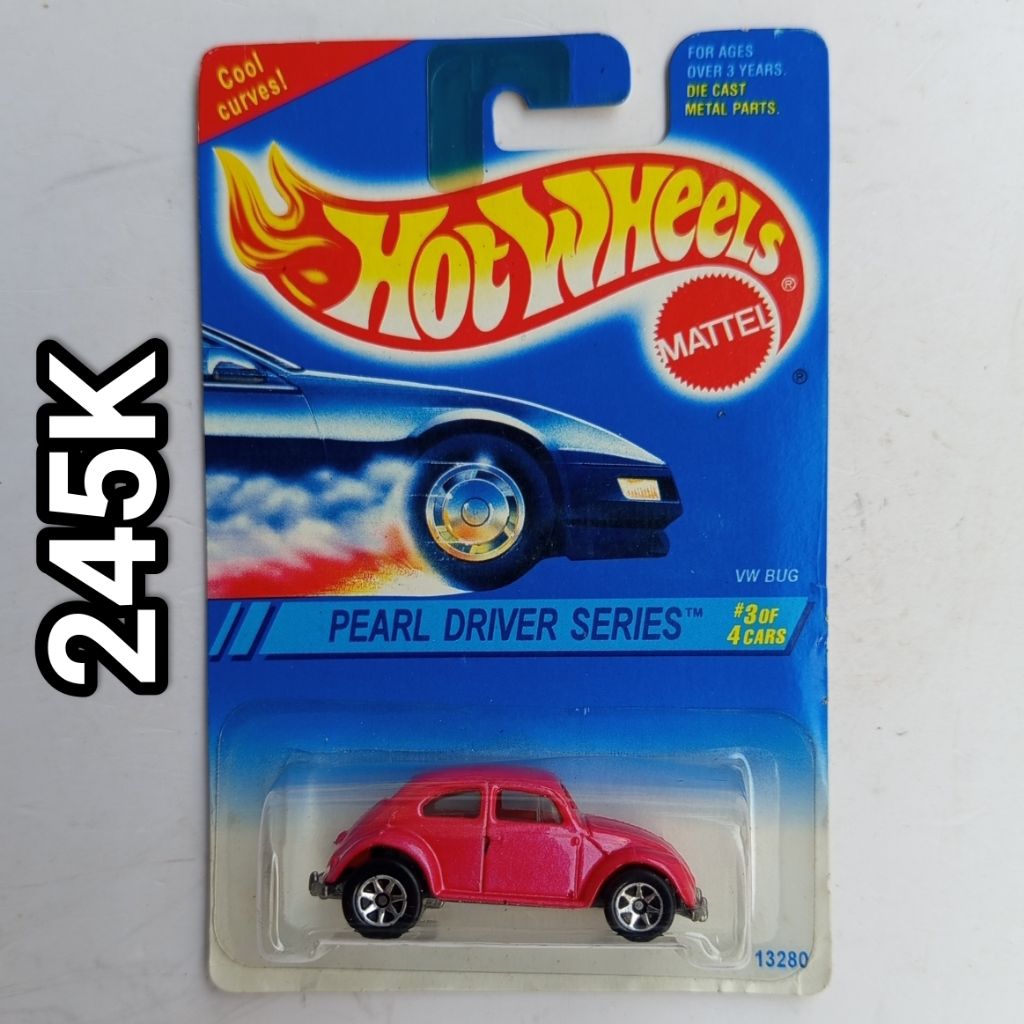 Hot Wheels VW Volkswagen Beetle Bug Kodok Pink Pearl Driver