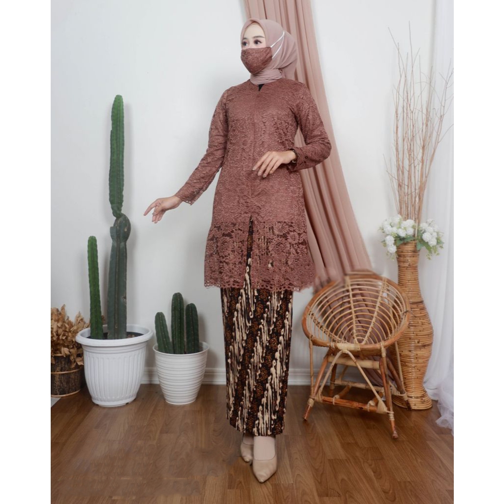 NYL_Model Kebaya Tunik Busui / Set Kebaya Tunik Brukat Kurung / Kebaya Kondangan / Kebaya Wisuda