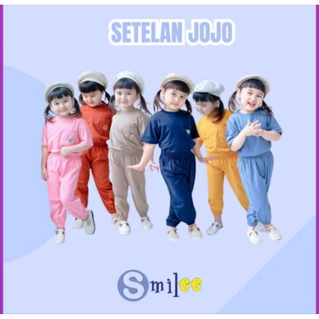 Setelan anak Unisex "Jojo" Smilee usia 1-5 tahun