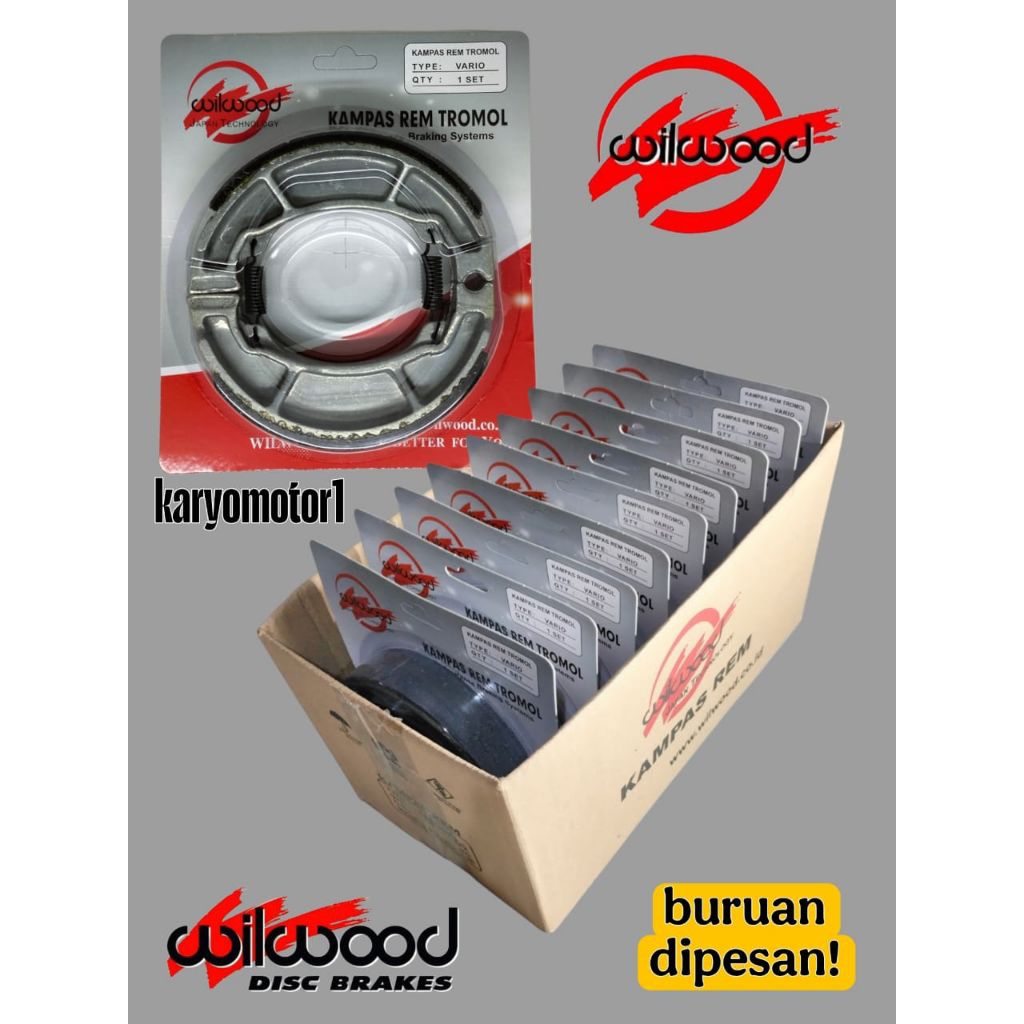 kampas rem tromol wilwood Vario - beat - Scoopy - Genio - Vario 150 - Verza