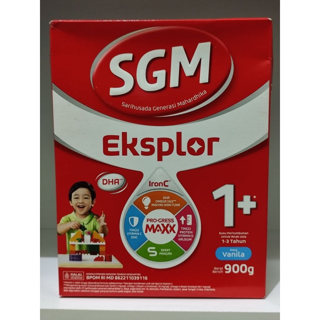 

Sgm Eksplor 1+ Dengan IronC Susu Pertumbuhan Rasa Vanilla 900GR