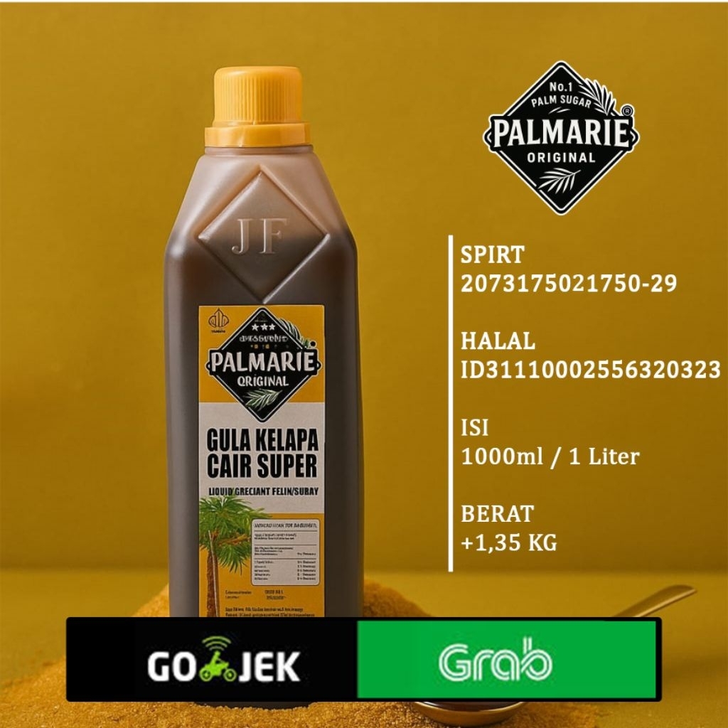 

GULA MERAH AREN CAIR 1Lt KHUSUS GOJEK GRAB DAN INSTANT COURIER